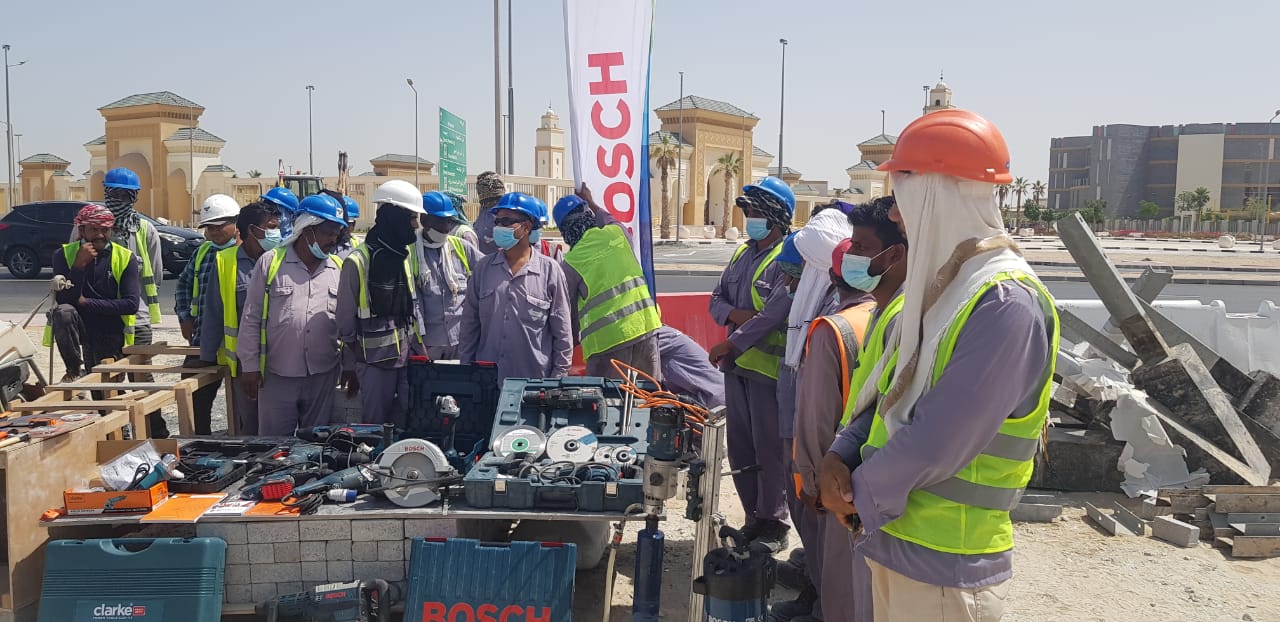 Demonstration And Training For Clarke and Bosch On Construction Site.