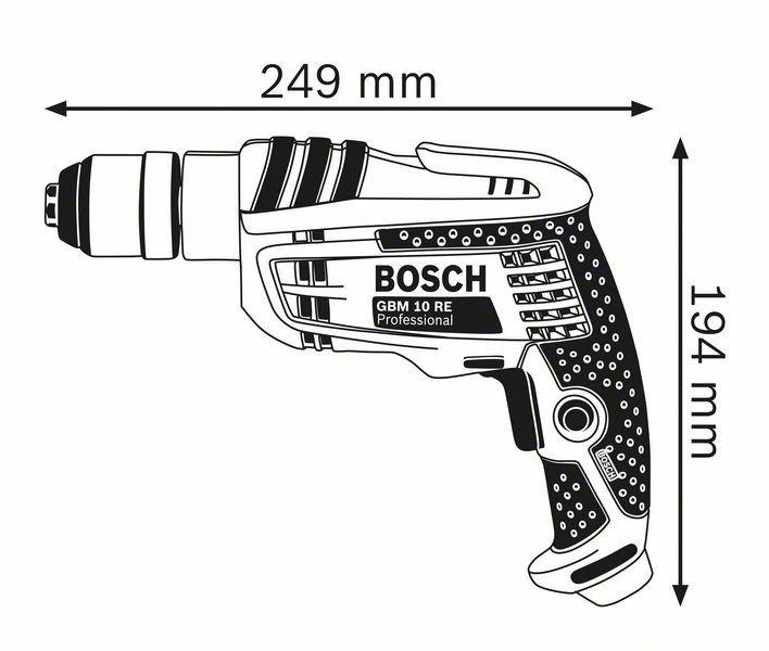 BOSCH-ROTARY DRILL 10MM 600W