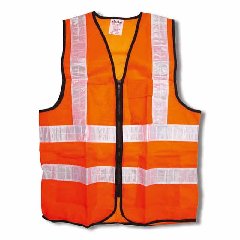 SAFETY JACKETS ORANGE 3 POCKETS