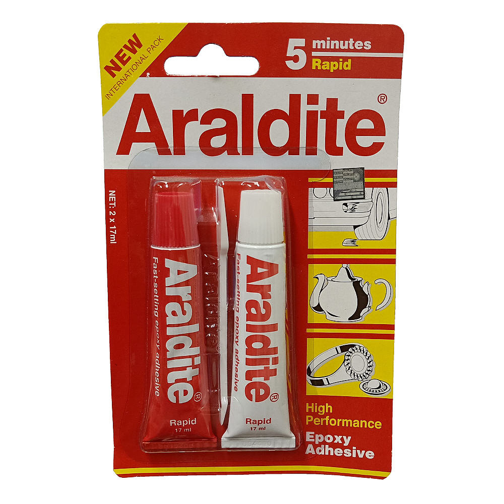 ARALDITE-RAPID 5MIN 2 X 17ML RED