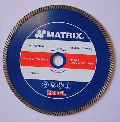 MATRIX-MX3081 BLOCK/STONE DISC 230MM
